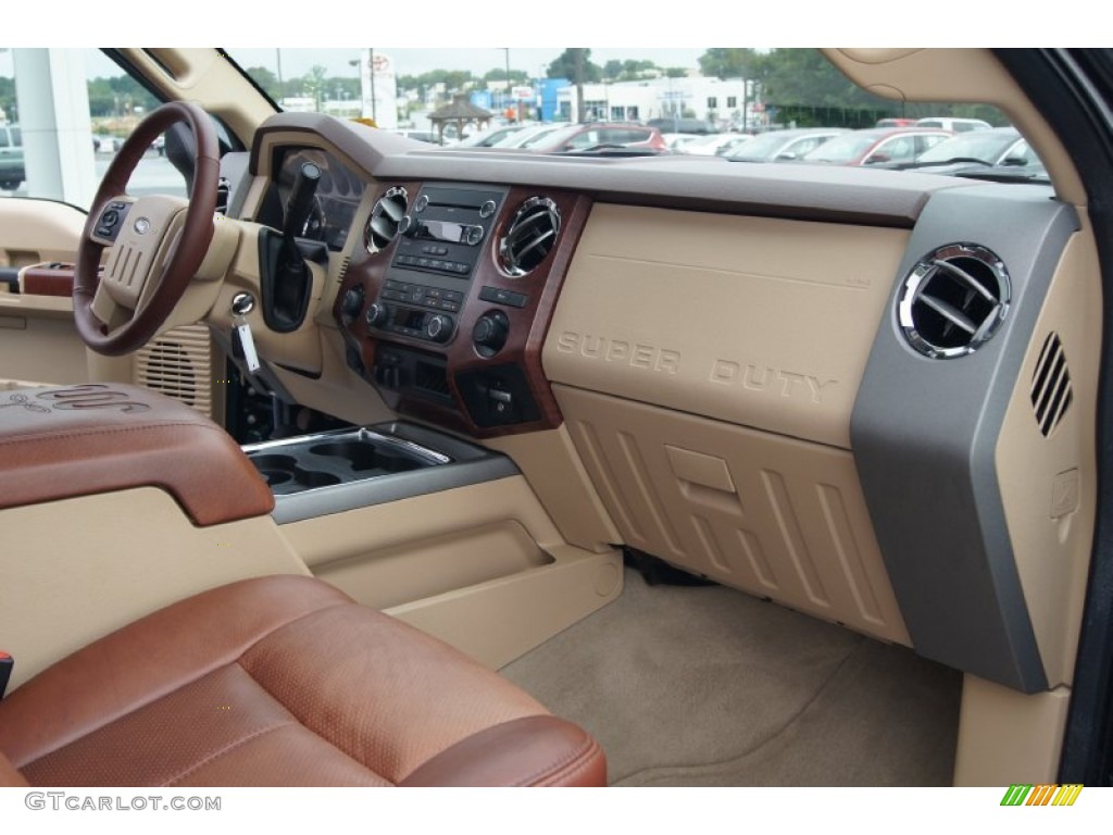 2011 Ford F250 Super Duty King Ranch Crew Cab 4x4 Chaparral Leather Dashboard Photo #70086948