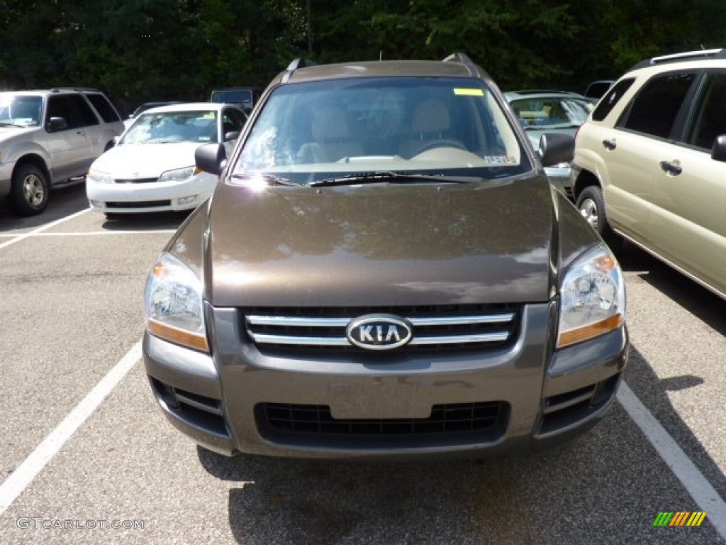 2008 Sportage LX V6 4x4 - Smokey Brown Metallic / Beige photo #2