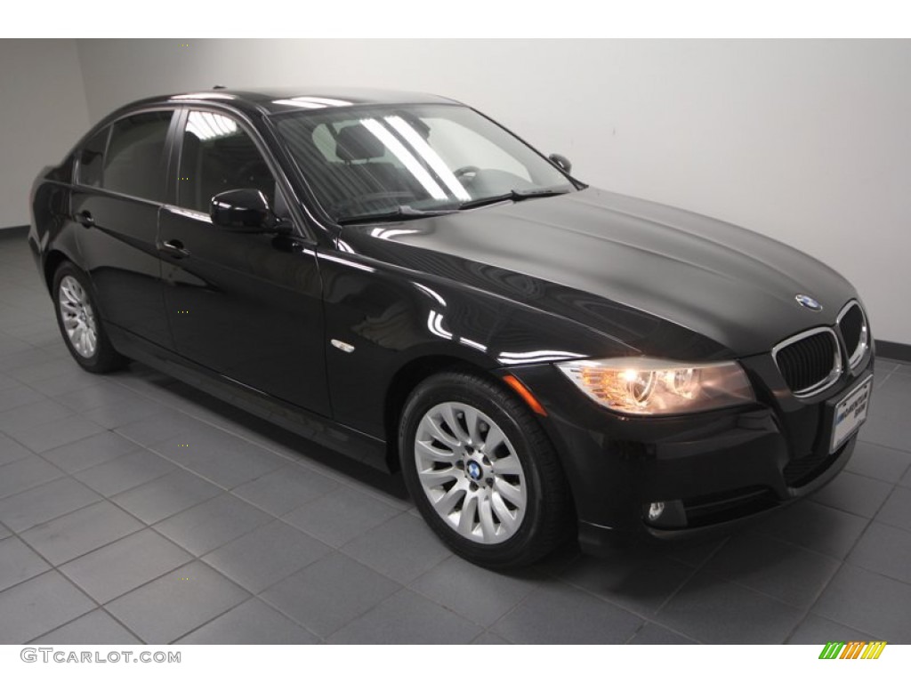 2009 3 Series 328i Sedan - Black Sapphire Metallic / Black photo #8