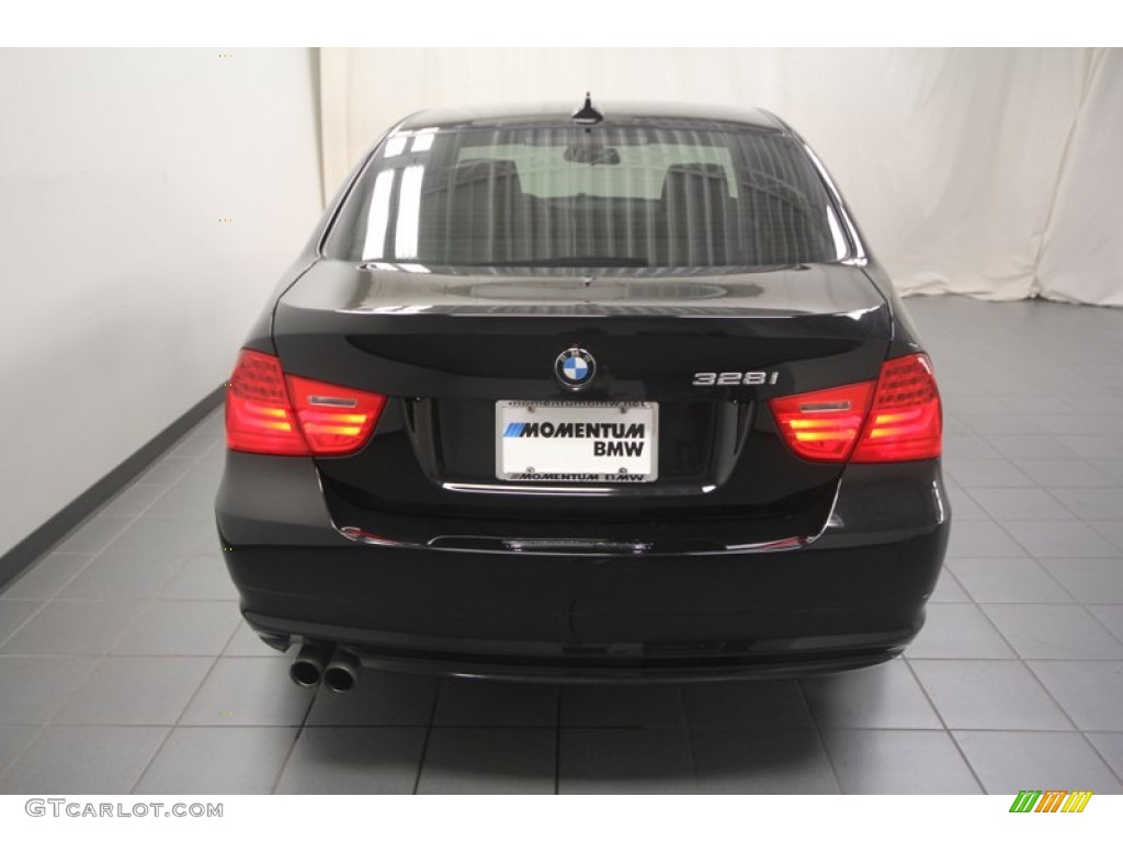 2009 3 Series 328i Sedan - Black Sapphire Metallic / Black photo #11