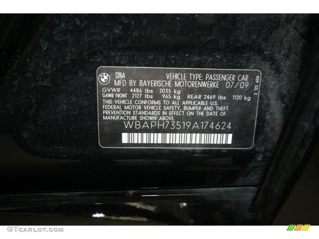 2009 3 Series 328i Sedan - Black Sapphire Metallic / Black photo #12