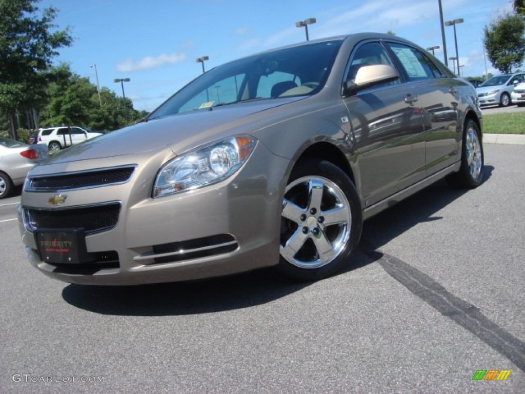 2008 Malibu LT Sedan - Amber Bronze Metallic / Cocoa/Cashmere Beige photo #1