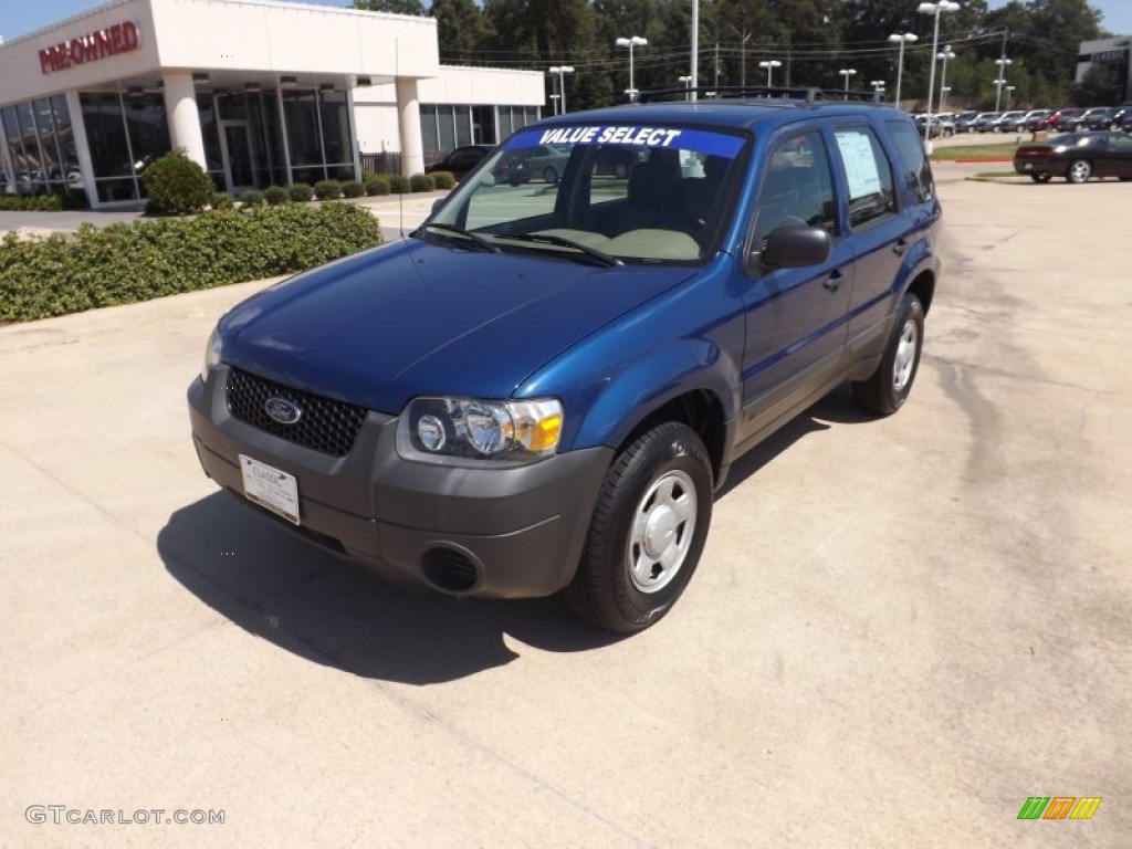 2007 Escape XLS - Vista Blue Metallic / Medium/Dark Pebble photo #1