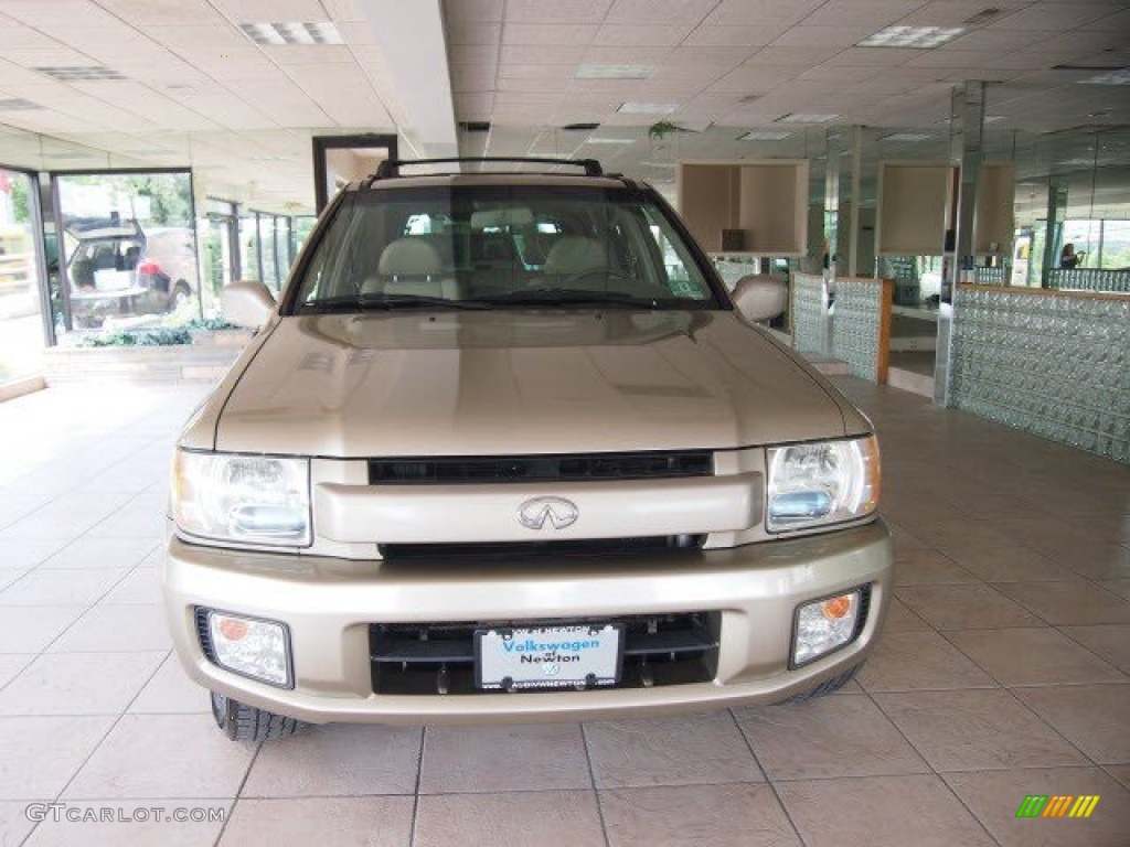 2002 QX4 4x4 - Golden Sand Metallic / Stone Beige photo #2