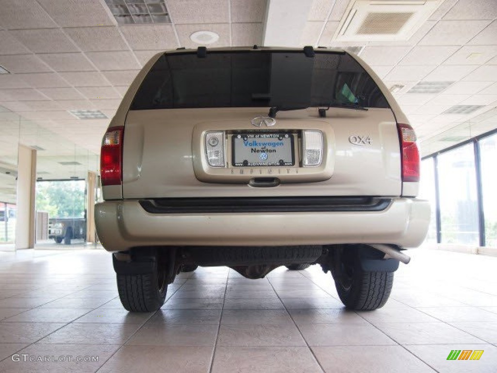 2002 QX4 4x4 - Golden Sand Metallic / Stone Beige photo #14