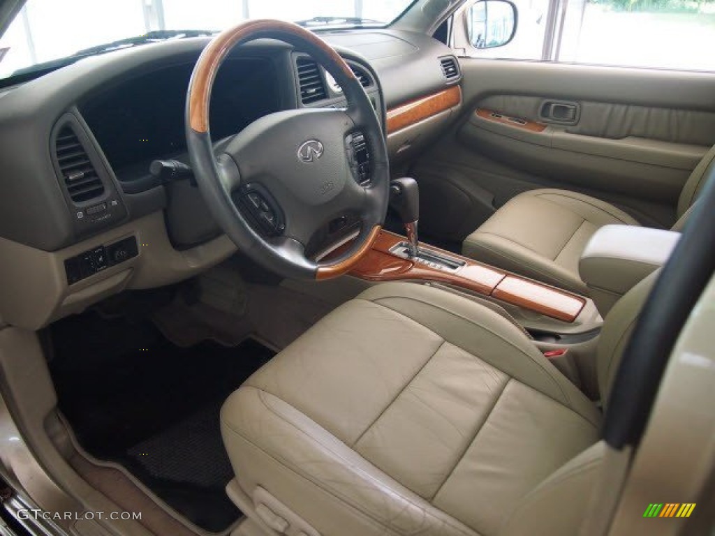 2002 QX4 4x4 - Golden Sand Metallic / Stone Beige photo #25