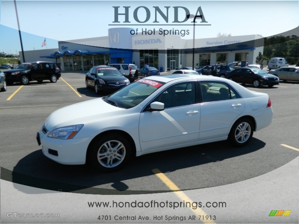 2007 Accord EX-L Sedan - Taffeta White / Ivory photo #1