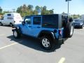 2010 Surf Blue Pearl Jeep Wrangler Unlimited Sport 4x4  photo #3