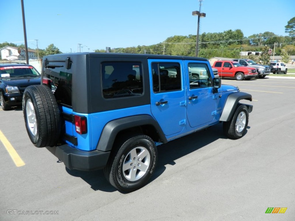 Surf Blue Pearl 2010 Jeep Wrangler Unlimited Sport 4x4 Exterior Photo #70096245