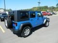 2010 Surf Blue Pearl Jeep Wrangler Unlimited Sport 4x4  photo #5