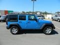 2010 Surf Blue Pearl Jeep Wrangler Unlimited Sport 4x4  photo #6