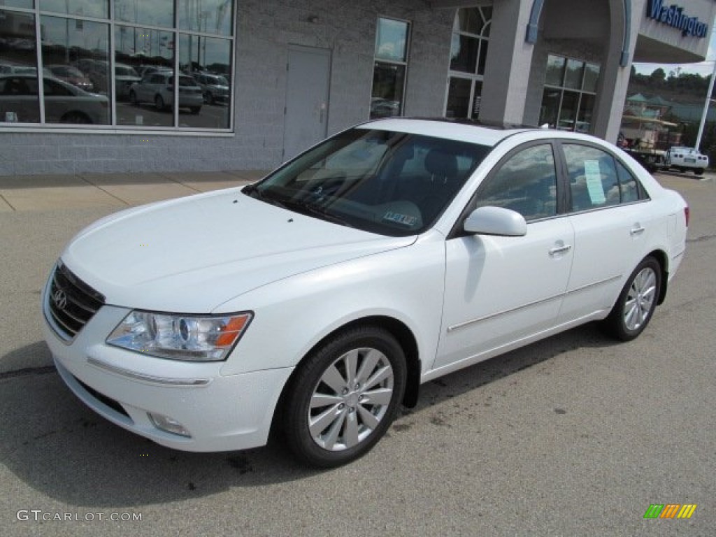 Powder White Pearl 2009 Hyundai Sonata Limited Exterior Photo #70097473