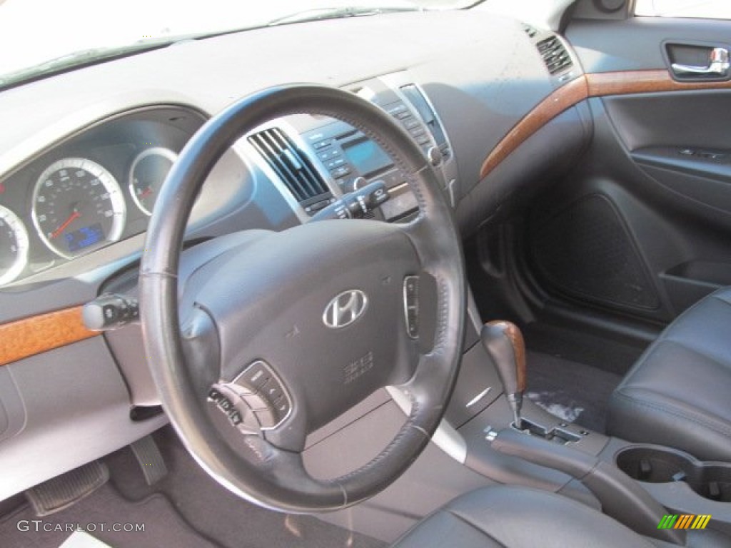 2009 Hyundai Sonata Limited Cocoa Steering Wheel Photo #70097583