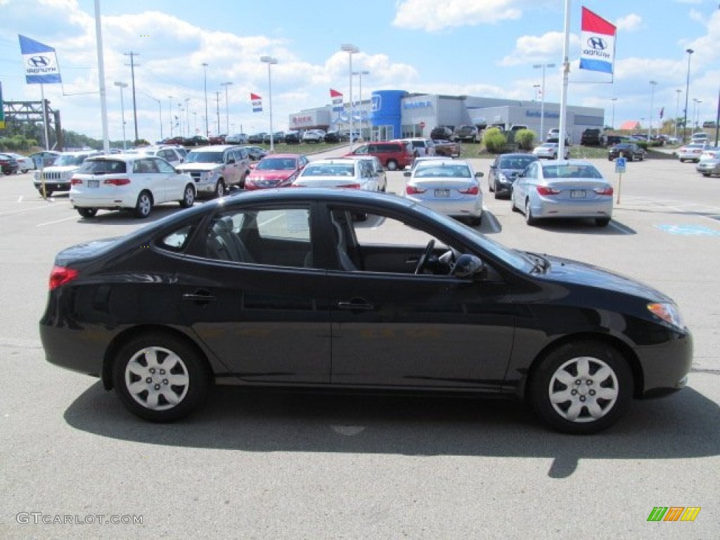 2009 Elantra GLS Sedan - Black Pearl / Gray photo #8