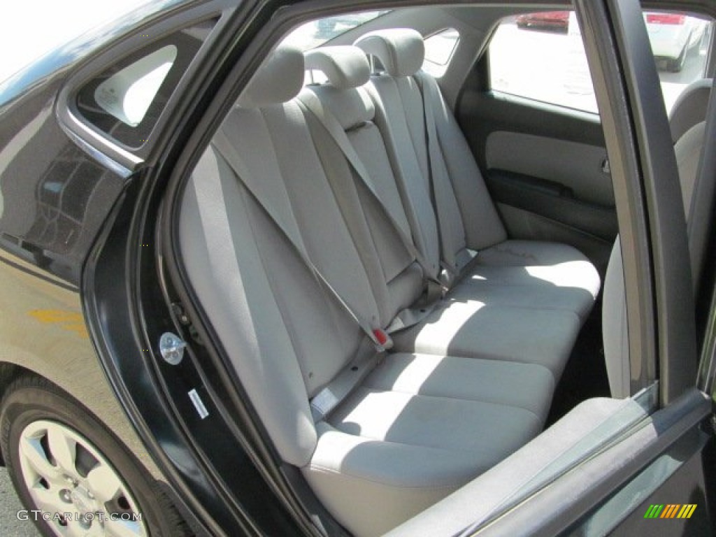 2009 Elantra GLS Sedan - Black Pearl / Gray photo #12
