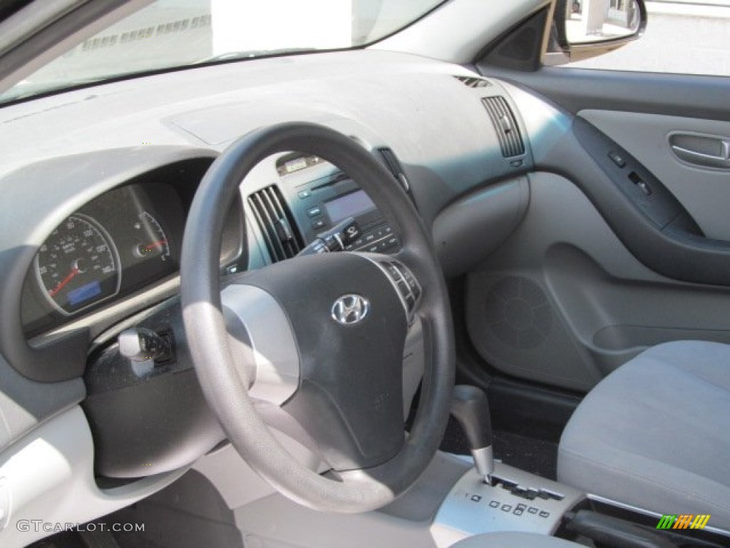 2009 Elantra GLS Sedan - Black Pearl / Gray photo #13