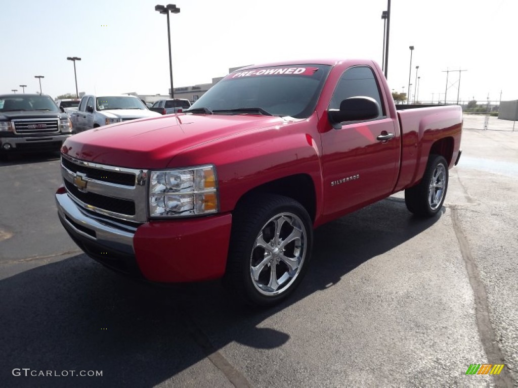 2011 Silverado 1500 LS Regular Cab - Victory Red / Dark Titanium photo #1