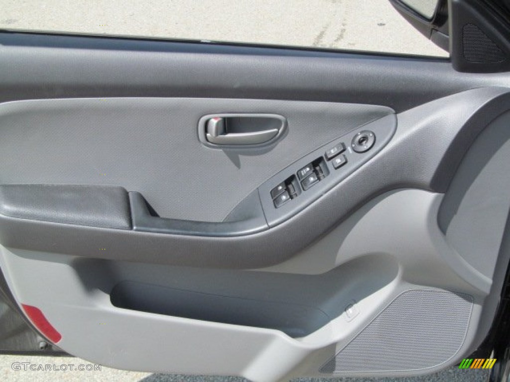 2009 Elantra GLS Sedan - Black Pearl / Gray photo #14