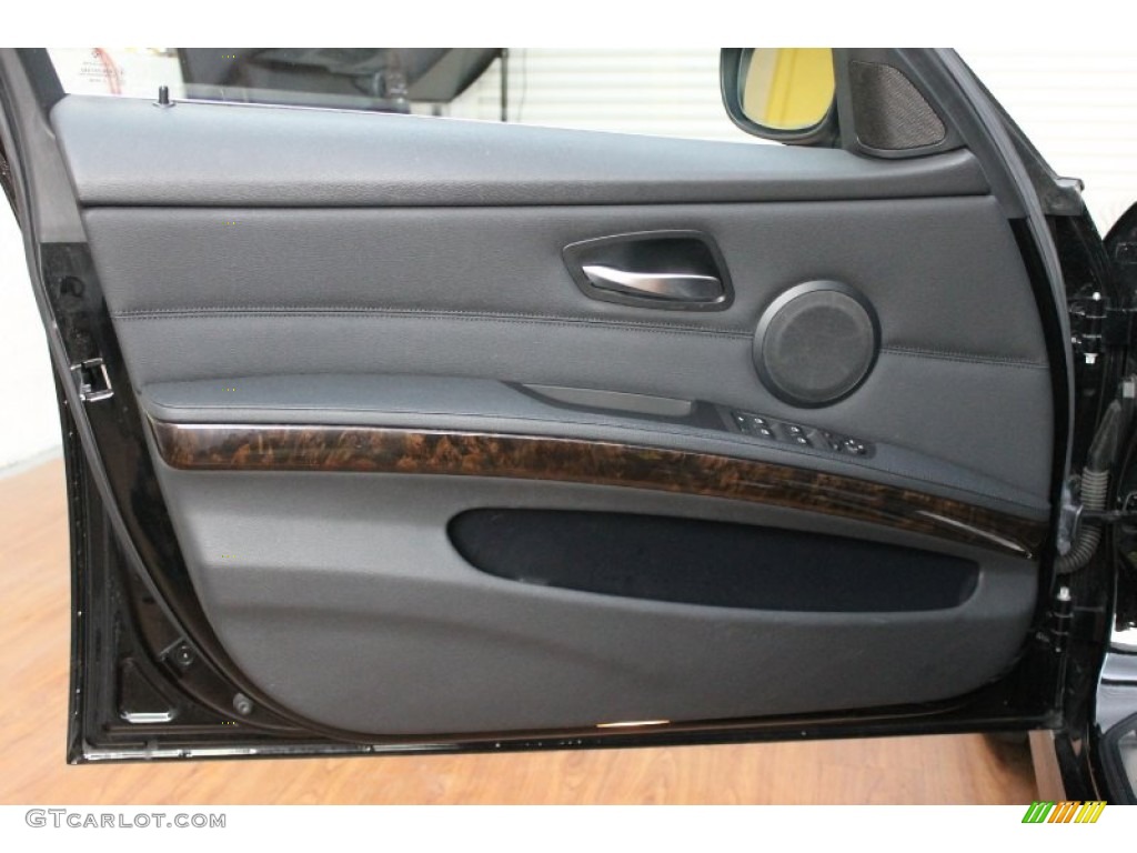 2009 BMW 3 Series 335d Sedan Black Door Panel Photo #70099305