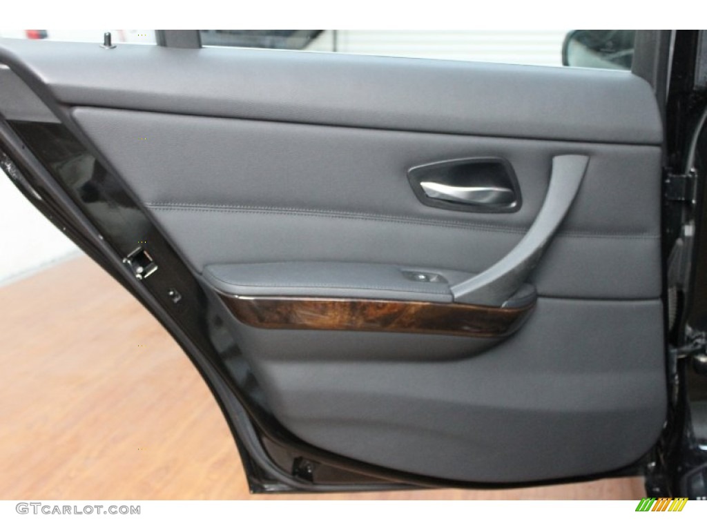 2009 BMW 3 Series 335d Sedan Black Door Panel Photo #70099323