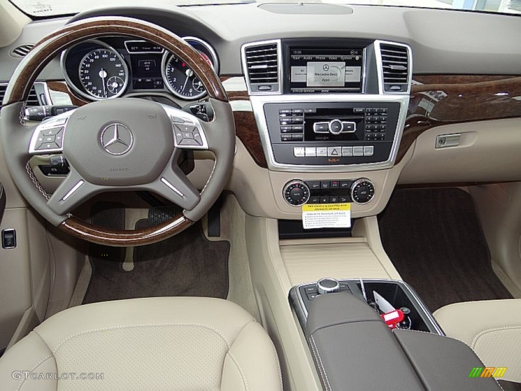 2013 Mercedes-Benz ML 350 4Matic Almond Beige Dashboard Photo #70099332