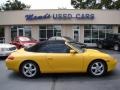 1999 Speed Yellow Porsche 911 Carrera Cabriolet  photo #1