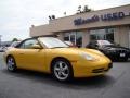 1999 Speed Yellow Porsche 911 Carrera Cabriolet  photo #2