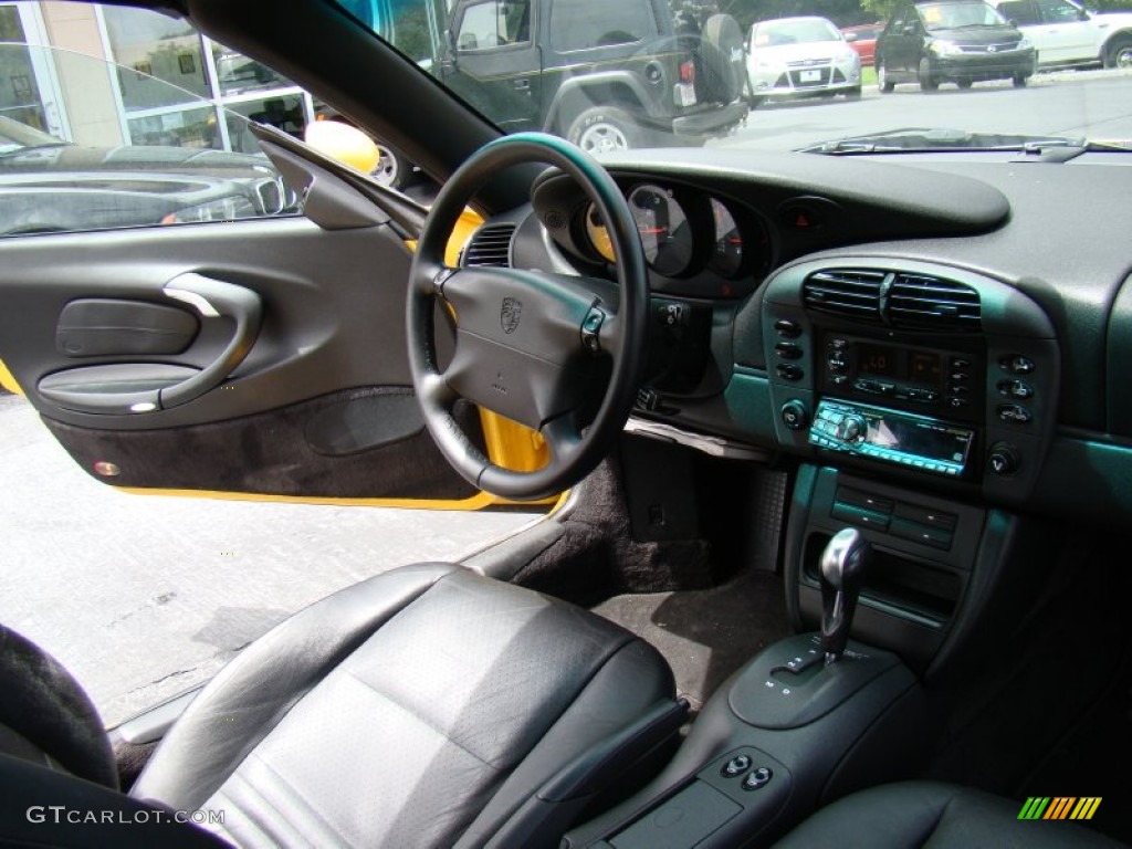 1999 911 Carrera Cabriolet - Speed Yellow / Black photo #12