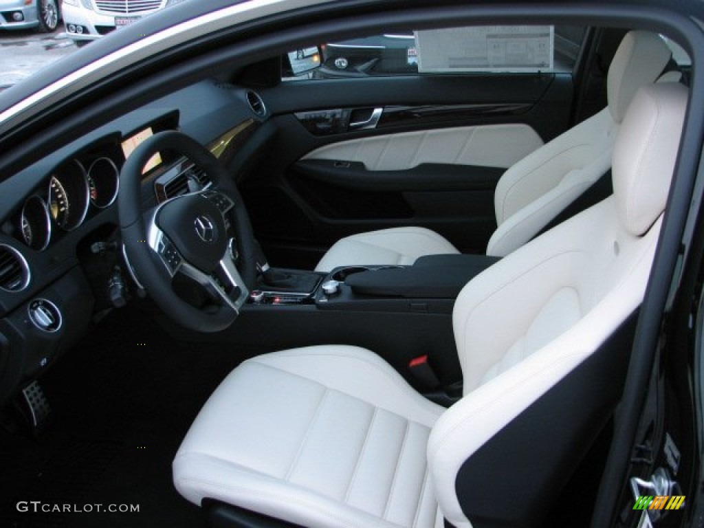 2012 C 63 AMG Coupe - Black / AMG Porcelain photo #8