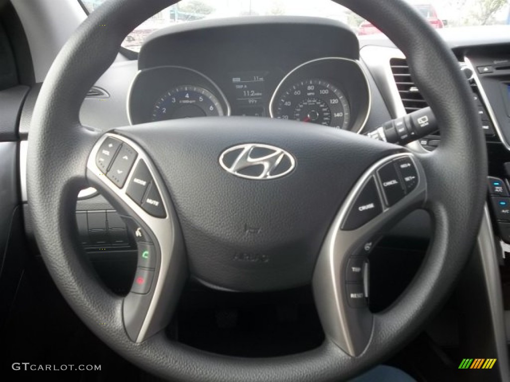 2013 Hyundai Elantra GT Black Steering Wheel Photo #70103022