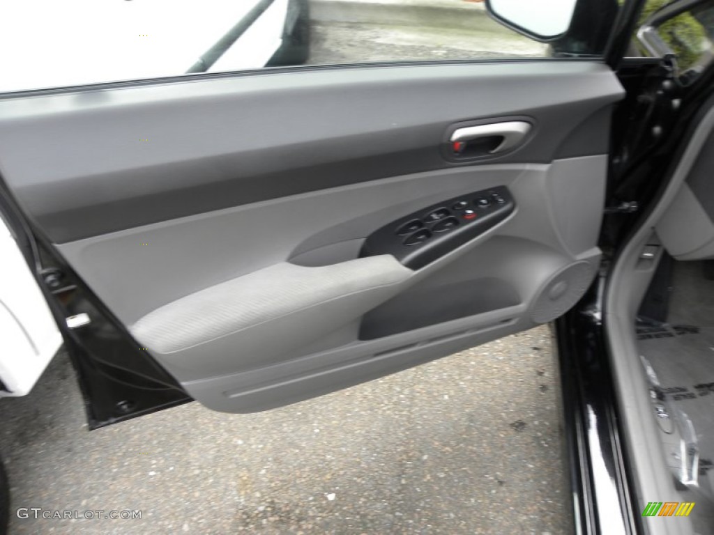 2010 Honda Civic LX Sedan Gray Door Panel Photo #70103136