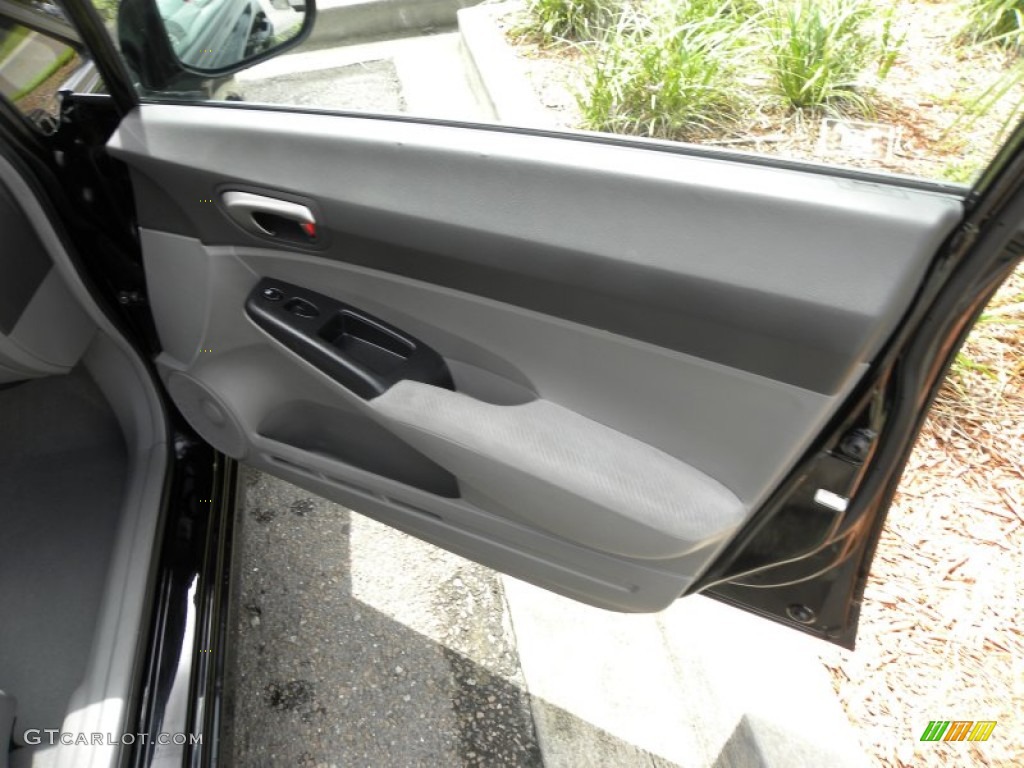 2010 Honda Civic LX Sedan Gray Door Panel Photo #70103172