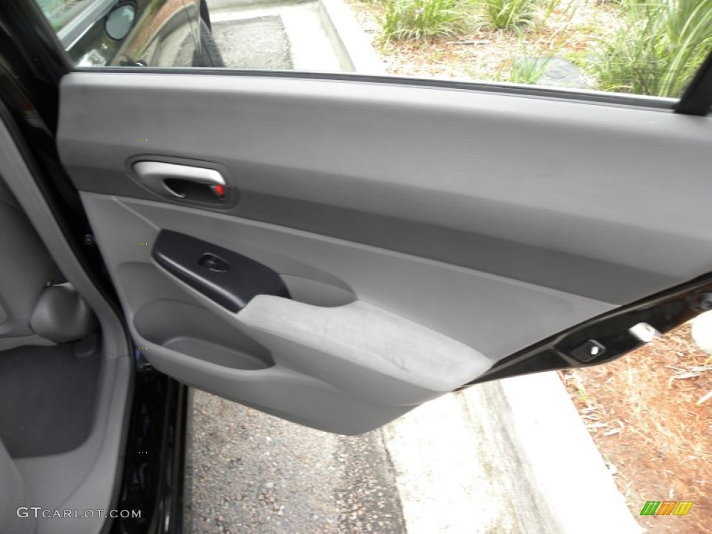2010 Honda Civic LX Sedan Gray Door Panel Photo #70103187