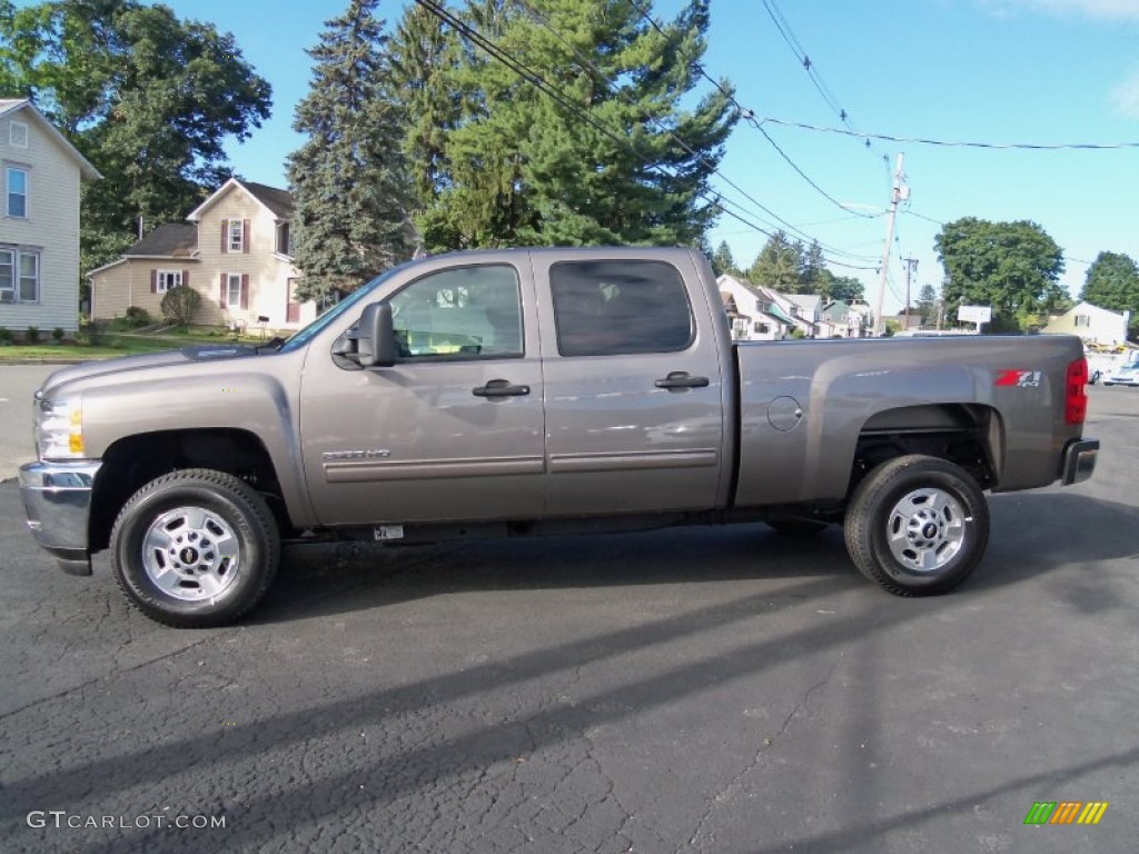 Mocha Steel Metallic 2013 Chevrolet Silverado 2500HD LT Crew Cab 4x4 Exterior Photo #70103895