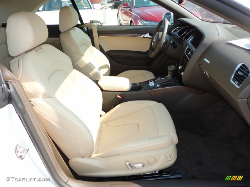 Velvet Beige/Moor Brown Interior 2013 Audi A5 2.0T quattro Cabriolet Photo #70105020