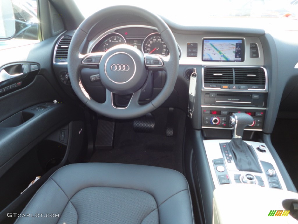 2013 Audi Q7 3.0 S Line quattro Black Dashboard Photo #70105188