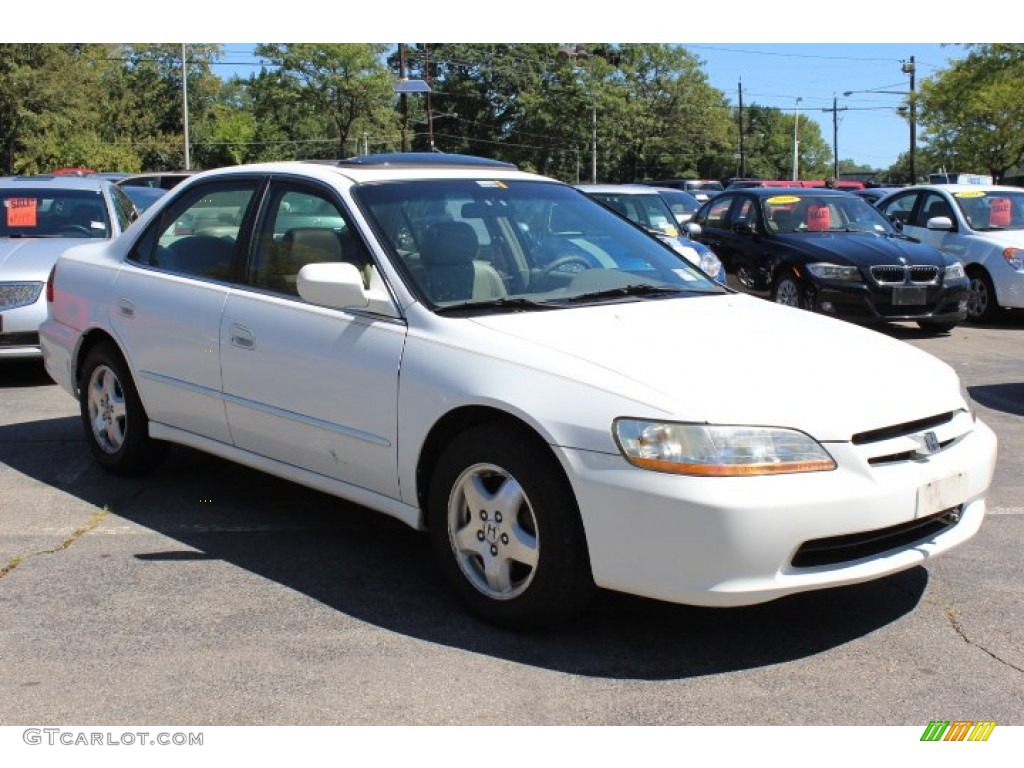 1999 Accord EX V6 Sedan - Taffeta White / Ivory photo #3