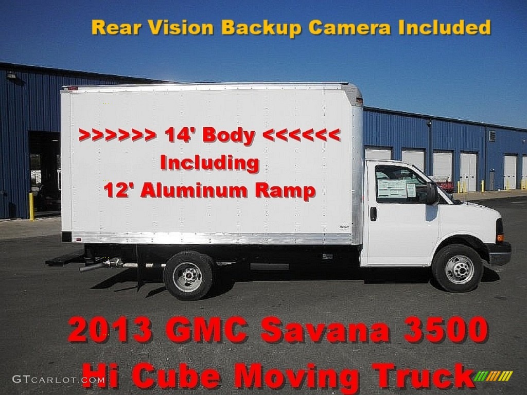 2013 Savana Cutaway 3500 Commercial Moving Truck - Summit White / Neutral photo #1