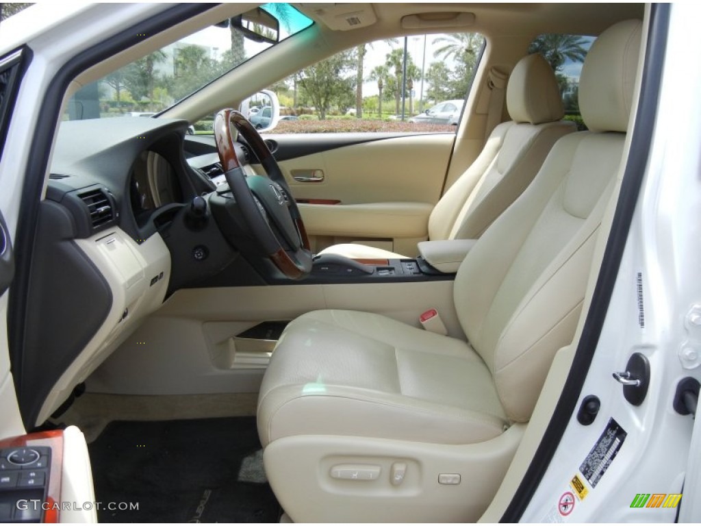 Parchment/Brown Walnut Interior 2010 Lexus RX 450h Hybrid Photo #70106748