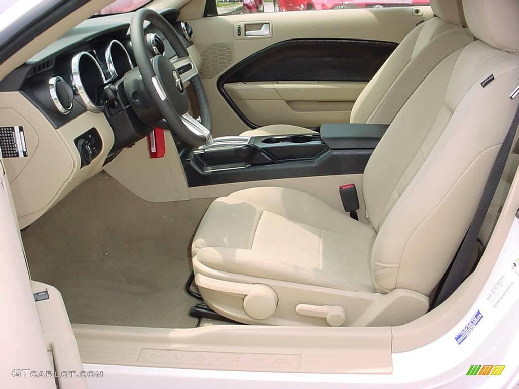 2009 Mustang V6 Coupe - Performance White / Medium Parchment photo #9