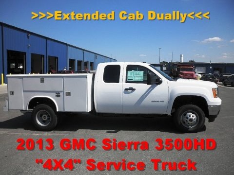 2013 GMC Sierra 3500HD Extended Cab 4x4 Utility Truck Data, Info and Specs