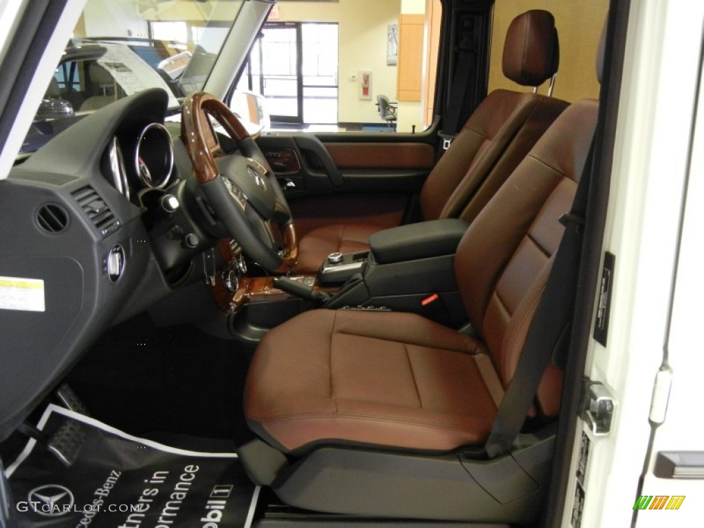 Chestnut/Black Interior 2013 Mercedes-Benz G 550 Photo #70107503