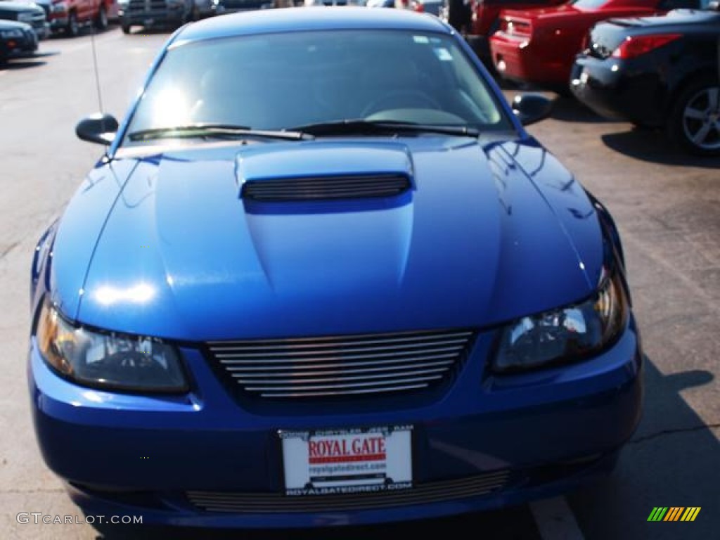 2003 Mustang GT Coupe - Sonic Blue Metallic / Medium Parchment photo #7