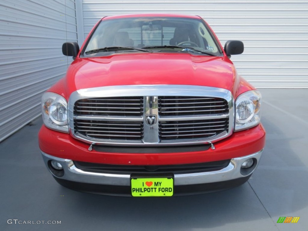 2008 Ram 1500 Lone Star Edition Quad Cab - Flame Red / Medium Slate Gray photo #7