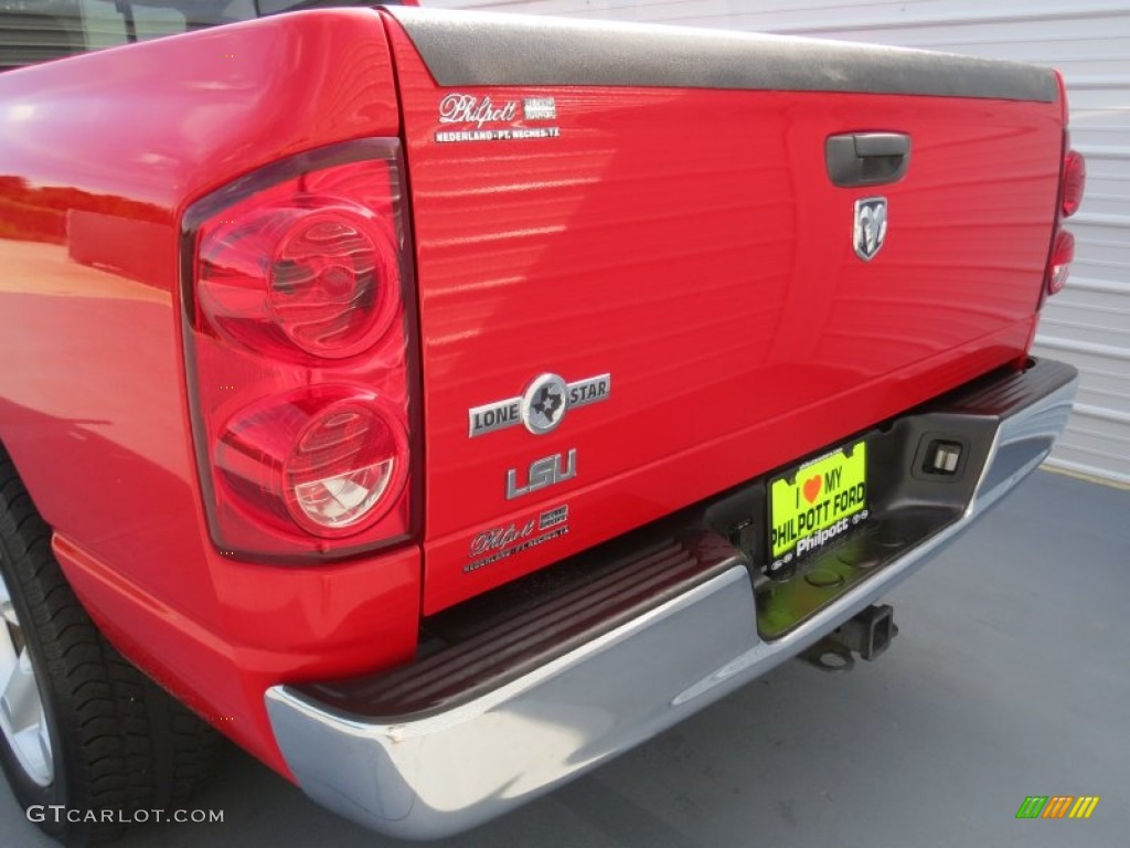 2008 Ram 1500 Lone Star Edition Quad Cab - Flame Red / Medium Slate Gray photo #17