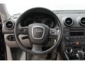 2008 Audi A3 Light Gray Interior Steering Wheel Photo