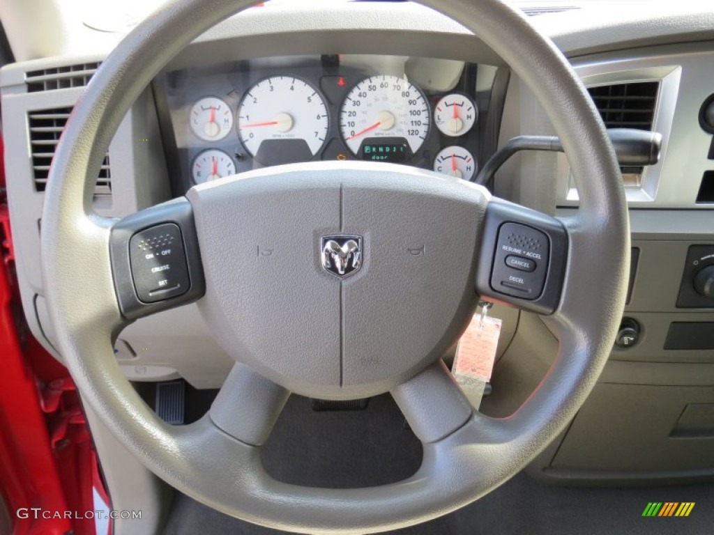 2007 Ram 1500 SLT Quad Cab 4x4 - Flame Red / Khaki Beige photo #41