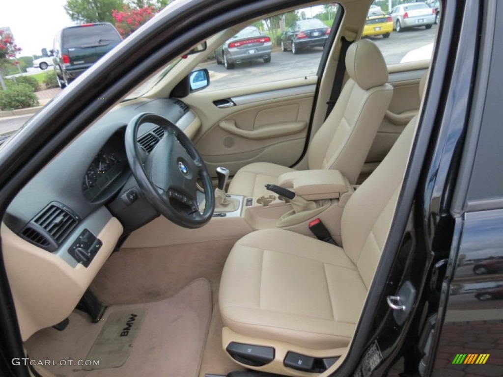 2003 3 Series 325xi Sedan - Jet Black / Sand photo #6