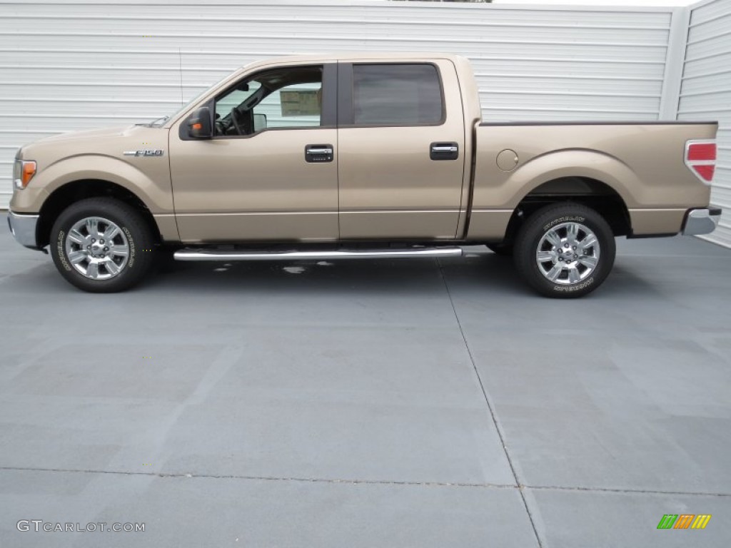 2012 F150 XLT SuperCrew - Pale Adobe Metallic / Pale Adobe photo #5