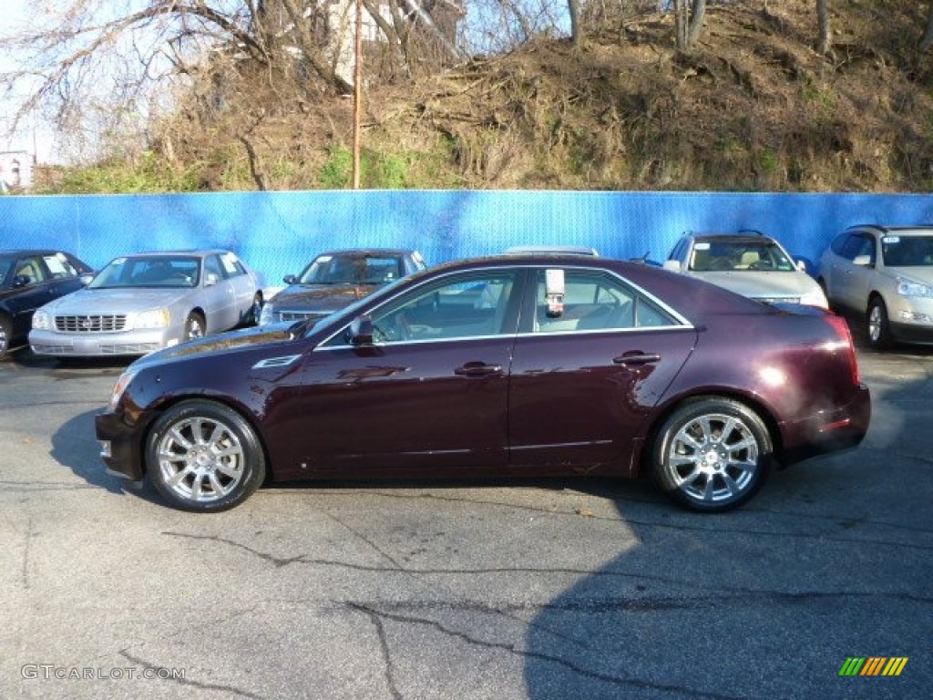 Black Cherry 2008 Cadillac CTS Sedan Exterior Photo #70120002